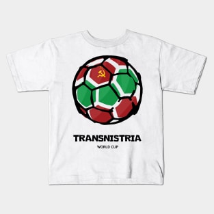 Transnistria Football Country Flag Kids T-Shirt